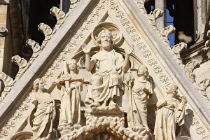 Reims Prints: The Last Judgment, west front of Reims Cathedral, UNESCO World Heritage Site, Reims