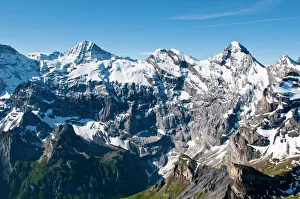 Peaks Prints: Jungfrau massif from Schilthorn Peak, Jungfrau Region, Switzerland, Europe