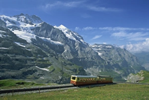 The Jungfrau railway with the Jungfrau