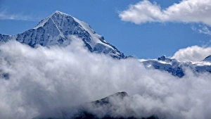 Canton Of Bern Prints: Jungfraujoch and Monch, Grindelwald, Bernese Oberland, Canton of Bern, Switzerland
