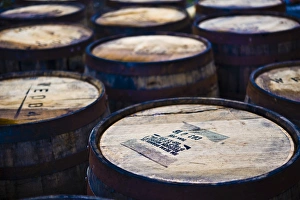 Inner Hebrides Prints: Jura whisky distillery barrel storage