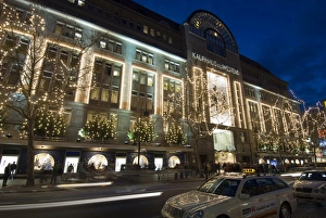 Taxi Prints: Ka De Ve Department Store at Christmas, Berlin, Germany, Europe