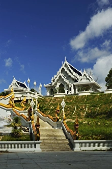 Stair Case Prints: Kaewkorawaram temple in Krabi Town, Krabi Province, Thailand, Southeast Asia, Asia