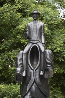 Kafka statue, Old Town, Prague, Czech Republic, Europe