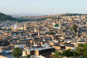 Minarets Prints: Kairaouine mosque in the Medina, UNESCO, Fes, Morocco