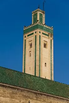 Images Dated 13th November 2009: Kairaouine Mosque minaret and rooftop, Medina, UNESCO World Heritage Site