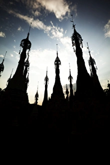 Shan State Prints: Kakku Pagoda Complex, Shan State, Myanmar (Burma), Asia
