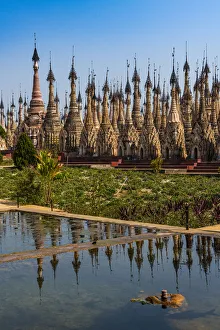 Kakkus pagoda with its 2500 stupas, Kakku, Shan state, Myanmar (Burma), Asia