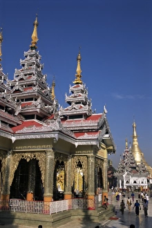 Kakusandha Adoration Hall, Shwedagon Pagoda, Yangon (Rangoon), Myanmar (Burma), Asia