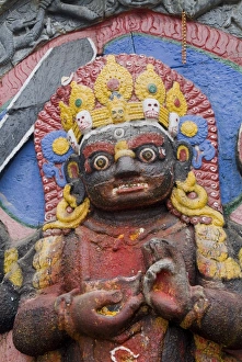 Hindu Prints: Kala Bhairab sculpture