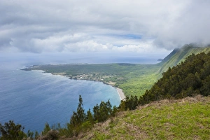 Molokai Prints: Kalaupapa viewpoint on the island of Molokai, Hawaii, United States of America, Pacific
