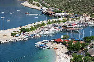 Docked Prints: Kalkan Marina, Kalkan, Antalya, Turkey