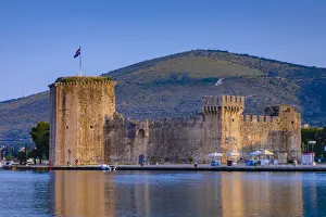 Trogir Prints: Kamerlengo Fortress, Trogir Harbour, Trogir, Dalmatian Coast, Croatia, Europe