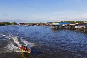 Borneo Prints: Kampung Ayer water village, Bandar Seri Begawan, Brunei, Borneo, Southeast Asia, Asia