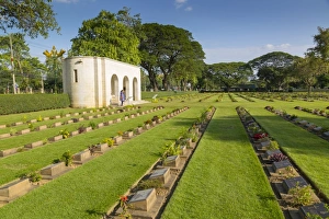 Place Concerning Death Prints: Kanchanaburi War Cemetery, Bangkok, Thailand, Southeast Asia, Asia