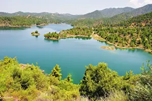 Geological Formation Prints: Kannaviou Reservoir, Cyprus, Eastern Mediterranean Sea, Europe