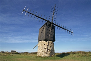 Ushant Prints: Karaes windmill, Ouessant Island, Finistere, Brittany, France, Europe