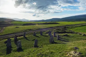 Standing Stones Prints: Karahunj Zorats Karer, prehistoric archaeological stonehenge site, Syunik Province