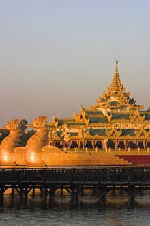 The Karaweik, a concrete replica of the royal barge, Kandawgyi Lake, Yangon
