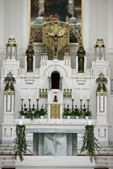 Karl-Lueger church altar, Vienna, Austria, Europe