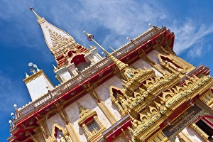 Karon Beach, Buddhist Temple, Phuket Island, Phuket, Thailand, Southeast Asia, Asia