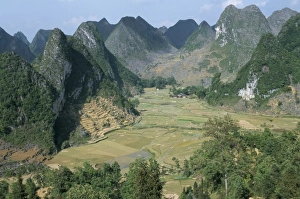 Hill Range Prints: Karst limestone sceney, Ziyun, Guizhou, China, Asia