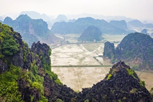 Karst mountain landscape at Hang Mua, Ninh Hai, Hoa Lu District, Ninh Binh Province