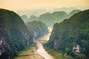 Karst Prints: Karst mountain landscape at Hang Mua, Ninh Hai, Hoa Lu District, Ninh Binh Province