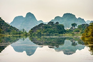 Ninh Binh Province Prints: Karst mountain landscape at Ninh Xuan, Hoa Lu District, Ninh Binh Province, Vietnam