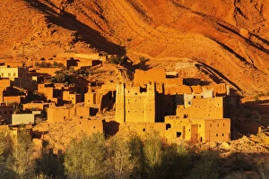 Moroccan Culture Gallery: Kasbah at sunset, Ait Arbi, Dades Valley, Road of Kasbahs, Atlas Mountains, Southern