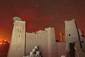 Guest Prints: Kasbah Tebi at night, guest house in the Ksar of Ait-Ben-Haddou