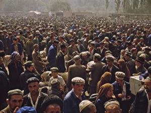 Xinjiang Prints: Kashgar Sunday Market, Xinjiang Rovince, China, Asia