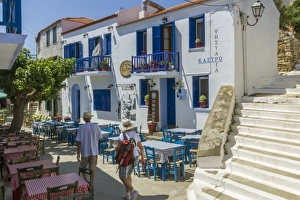 Taverna Prints: In the Kastro, Hora, Alonnisos, Sporades, Greek Islands, Greece, Europe