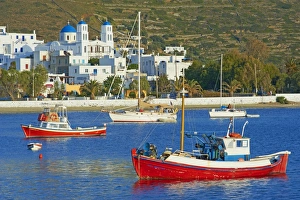 Cylades Prints: Katapola port, Amorgos, Cyclades, Aegean, Greek Islands, Greece, Europe