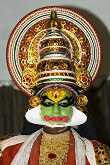 Costumes Prints: Kathakali Dancer, Kochi (Cochin), Kerala, India, Asia
