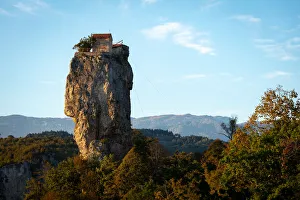 Limestone Prints: Katskhi Pillar, Georgia, Central Asia, Asia