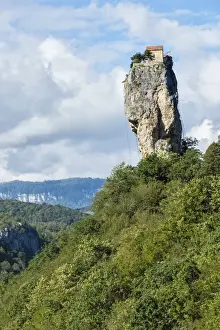 10th Century Prints: Katskhi Pillar, natural limestone monolith known as the Pillar of Life