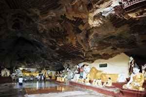Hpa An Prints: Kaw Gon Cave, Hpa-an, Kayin State, Myanmar (Burma), Asia