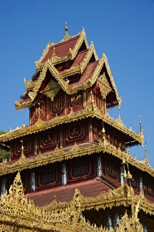 Mon State Prints: Kawhnat Monastery, near Maylamyine (Moulmein), Mon State, Myanmar (Burma), Asia