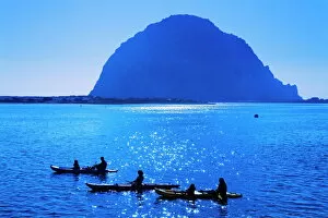 Images Dated 15th July 2009: Kayak rental and Morro Rock, City of Morro Bay, San Luis Obispo County