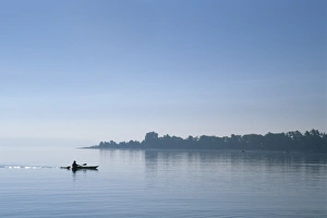 Kayaks Prints: Kayaker, Little Traverse Bay