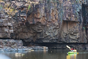 Rock Cliffs Prints: Kayakers in the Katherine Gorge, Northern Territory, Australia, Pacific