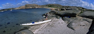 Kayak Prints: Kayaks in nature preserve on island of Dannemark