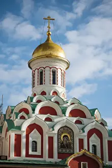 Places Of Worship Prints: Kazan Cathedral, Red Square, UNESCO World Heritage Site, Moscow, Moscow Oblast, Russia