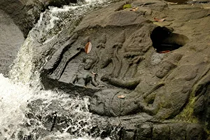 Reliefs Prints: Kbal Spean Buddhist river sculptures, Siem Reap, Cambodia, Indochina, Southeast Asia
