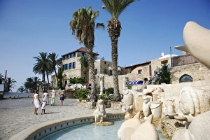 Tel Aviv Prints: Kdumim Square in Old Jaffa, Tel Aviv, Israel, Middle East