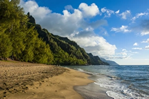 Kauai Prints: Kee beach on the Napali coast, Kauai, Hawaii, United States of America, Pacific