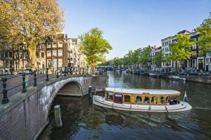 Traditionally Dutch Prints: Keisersgracht Canal, Amsterdam, Netherlands, Europe