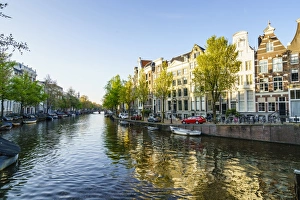 Traditionally Dutch Prints: Keizersgracht Canal, Amsterdam, Netherlands, Europe