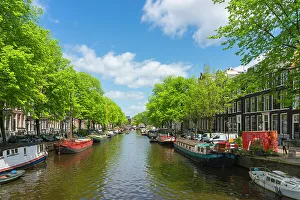 Strolling Prints: Keizersgracht canal, Amsterdam, The Netherlands, Europe